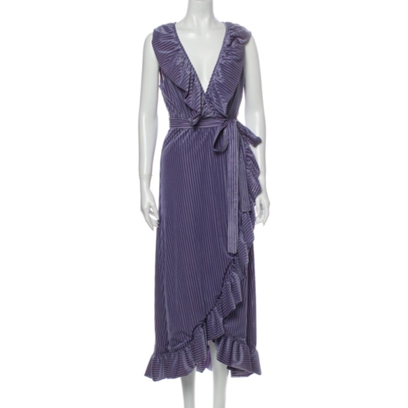 MISA Velvet Wrap Maxi Dress - Picture 4 of 9